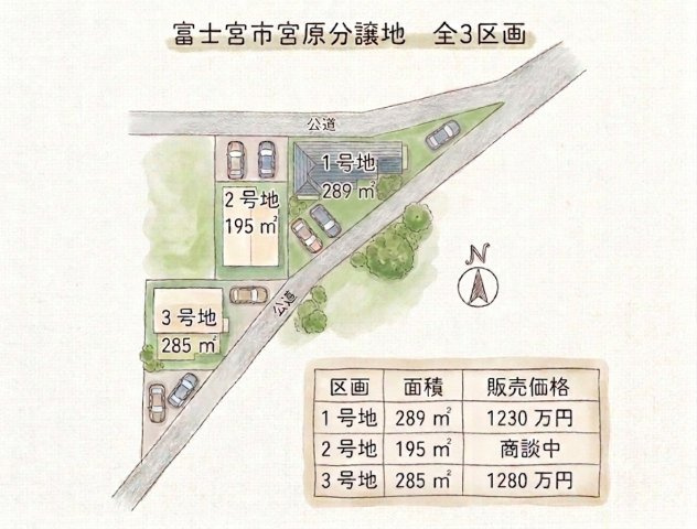 富士宮市宮原の売地