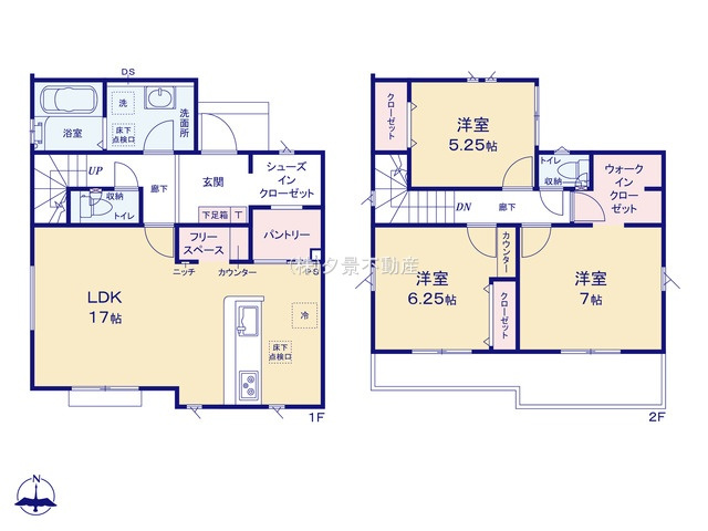 《仲介手数料無料》ふじみ野市長宮２丁目1-63新築一戸建てグラファーレの間取り