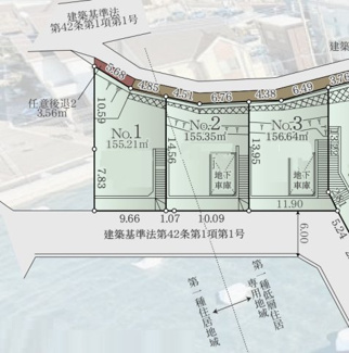 【土地図】 | 【仲介手数料無料】川崎市麻生区千代ヶ丘8丁目　売地（全10区画）No.2区画　3580万円