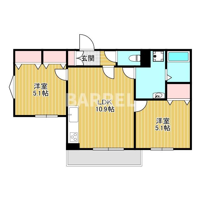 クリエオーレ北伊丹の間取り