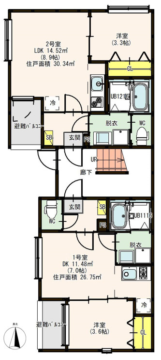 ALIVIO　UCHIDABASHIの区画図