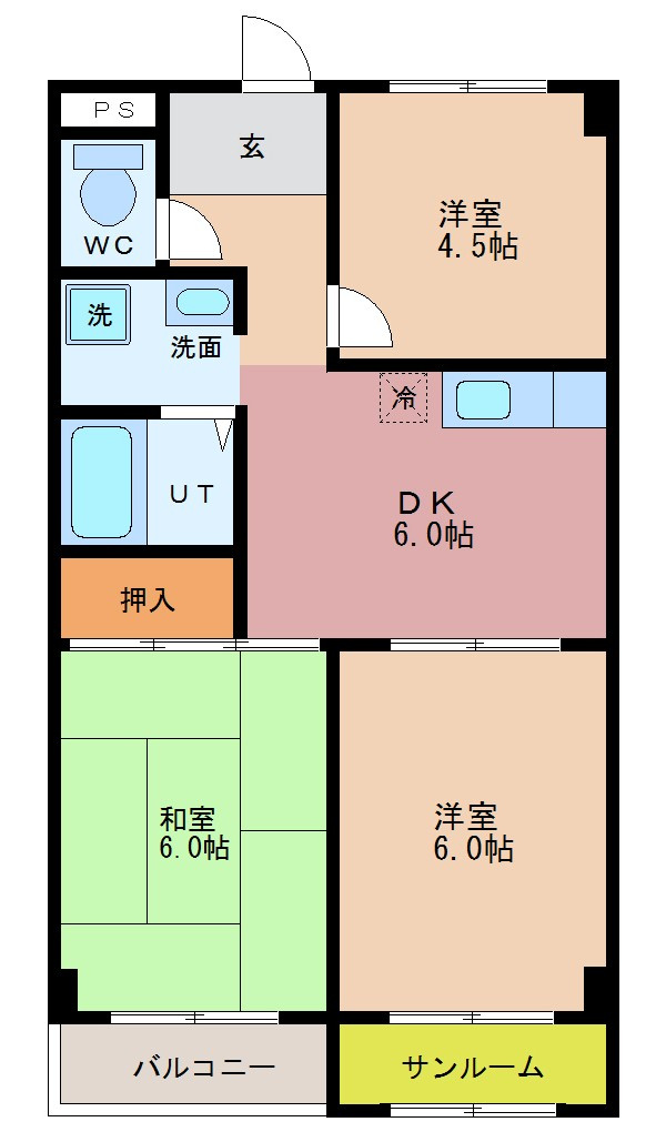 グリーンハイツの間取り|間取図