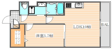 サクラート駅南の間取り|使いやすい間取りです。