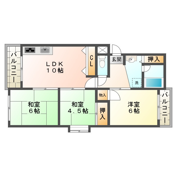 パルシティ伊川谷の間取り