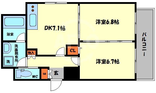 Zio V 玉造の間取り|Zio V 玉造　間取り
