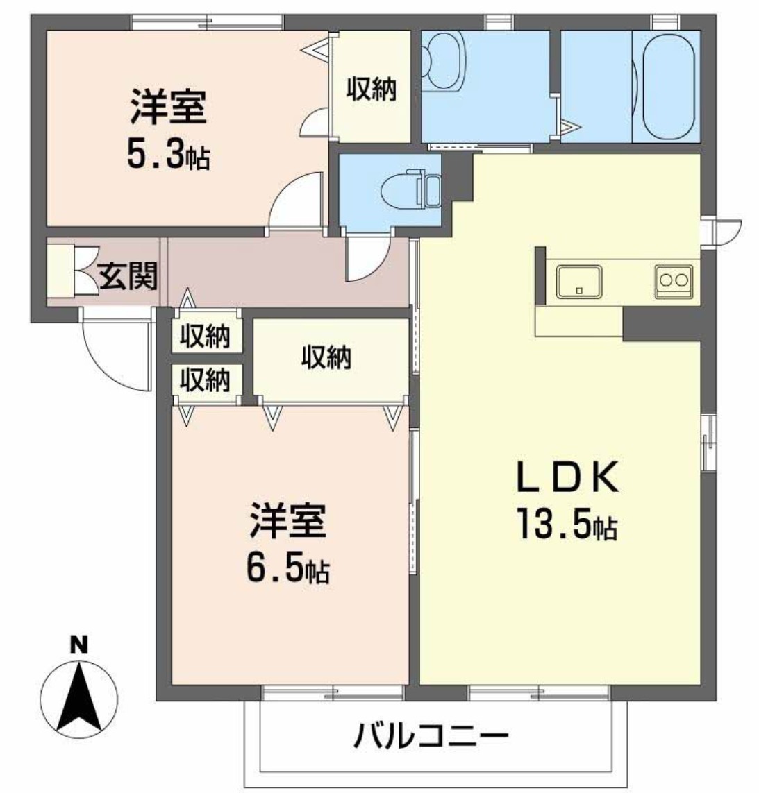 シャーメゾンキサ砥堀の間取り