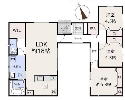 伊勢原市岡崎　新築平屋戸建　全1棟1号棟