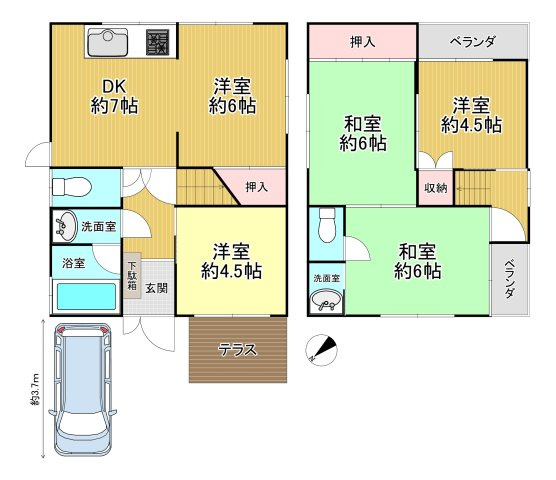 高石市羽衣２丁目戸建の間取り