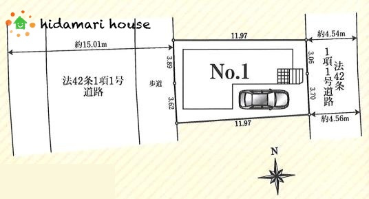 西区プラザ第1　新築戸建　クレイドル01の区画図