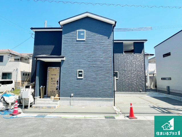 高砂市阿弥陀町北池　第2期　新築一戸建ての外観|周辺は落ち着いた街並みの住宅地！子育てがしやすい住環境です！まだ未完成ですが、現地でしかわからない事もございます。是非一度ご覧ください。
