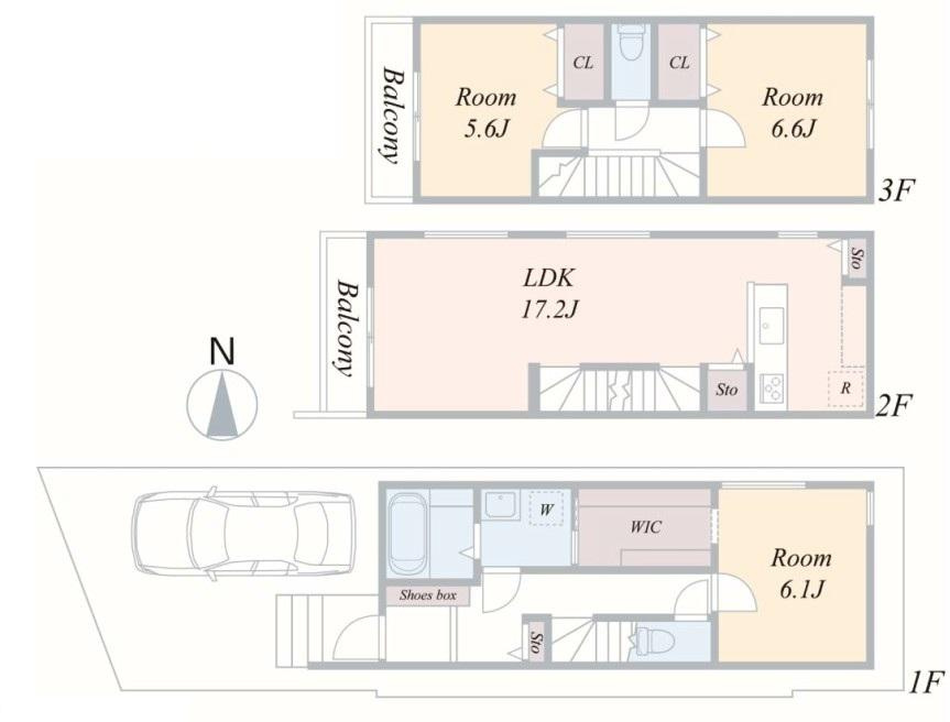 【新築戸建】南区久世大薮町「向日町」2LDK+S（納戸）の間取り