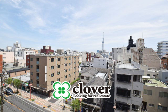 【展望】 | サンレイ浅草 | お部屋からの眺望。バルコニーからの景色です～即日のご見学可能～　お問合せはお気軽にどうぞ。
