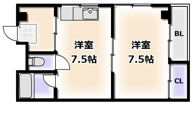 ロイヤルハイツ山之内の間取り