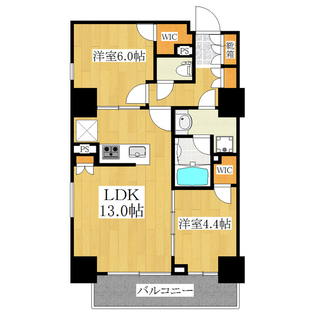 ルフォンプログレ滝野川の間取り|☆設備充実の２ＬＤＫ☆