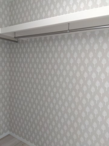 八戸市江陽１丁目の収納|２階洋室：ウォークインクローゼット、収納が多いことで物をしまう場所を確保し家の中を広々と快適に暮らすことができます。