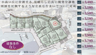 【区画図】 | 【仲介手数料無料】川崎市麻生区千代ヶ丘8丁目　売地（全10区画）No.8区画　3780万円