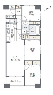 【間取り】 | ライオンズマンション横濱山下公園 | 形状等が現況と異なる場合は現況を優先します。