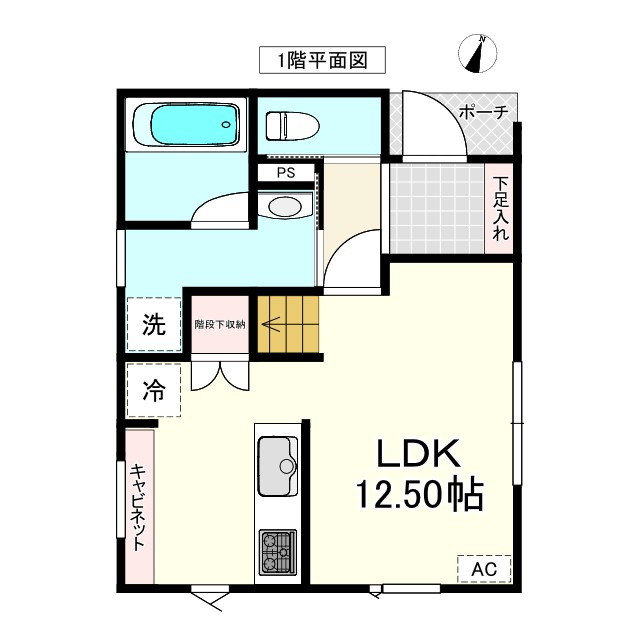 八戸市江陽１丁目の間取り|１F：LDK12.50帖