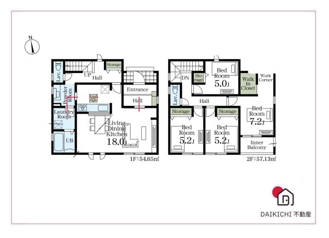 【間取り】 | 深谷市稲荷町北第3　LiveleGarden.s　新築戸建　全3棟　1号棟