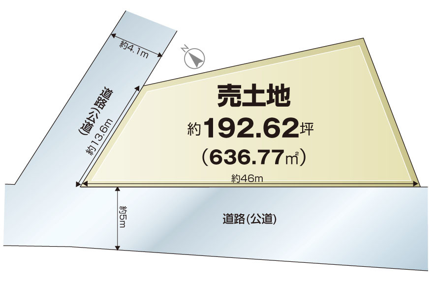 日高町山本 売土地の土地図