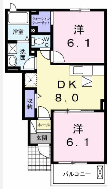 イル　パラッツォ　アミダⅡの間取り