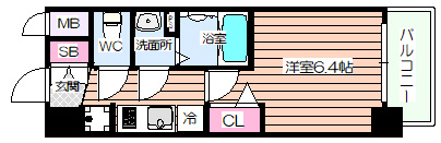 【間取り】 | ララプレイス大阪福島アビリテ
