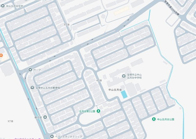 宝塚市中山五月台　第4期　新築一戸建ての地図