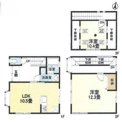文京区大塚２丁目中古戸建の間取り