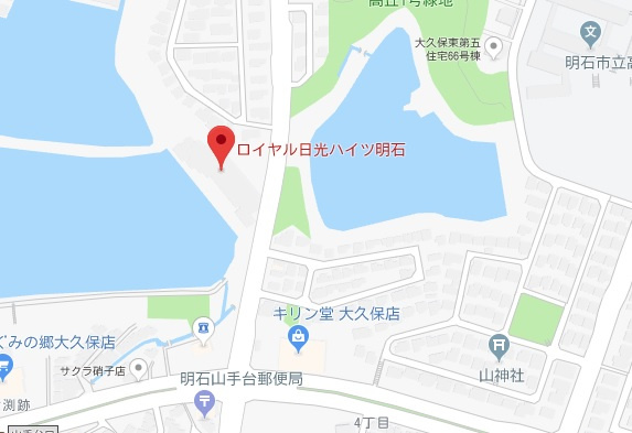 ロイヤル日光ハイツ明石　3階の地図