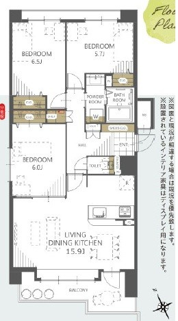 ファミール豊平公園ステーションガーデンの間取り