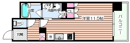 【間取り】 | リーガル弁天町2
