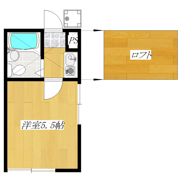 ルミエール星野の間取り|ロフト付きのお部屋です♪楽々収納♪