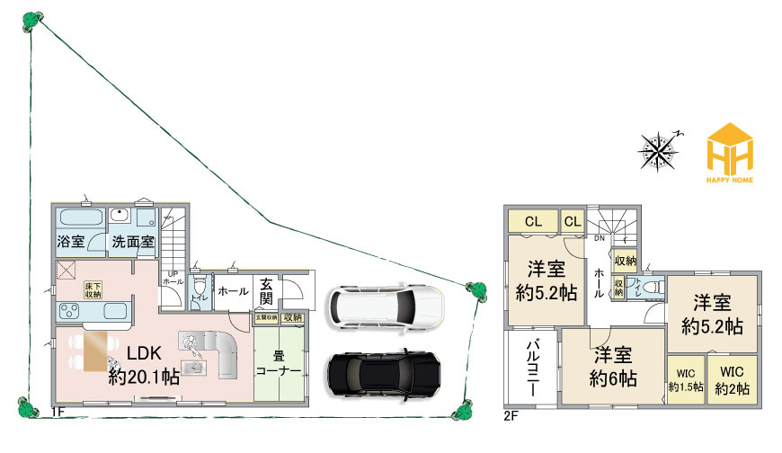 クレイドルガーデン伊丹市千僧2丁目新築一戸建て｜4LDK＋駐車2台可の間取り|※図面と現況が異なる場合は、現況を優先します。