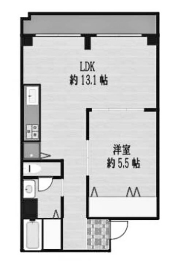 【間取り】 | 四条グランドハイツA棟 | 専有面積46.91㎡