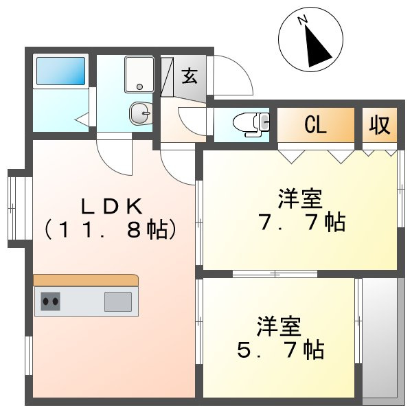 オアシス参番館の間取り