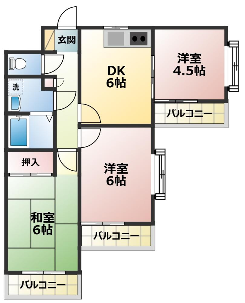 サンヒルズⅡの間取り