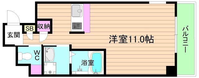 大阪市都島区高倉町１丁目の賃貸マンションの間取り