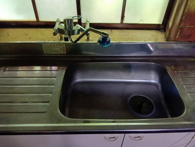 売中古戸建　藤枝市内瀬戸のキッチン|ステンレスシンクは錆びにくいのが嬉しいですね！