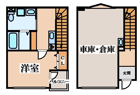 【間取り】 | 高野道ガレージハウスC棟