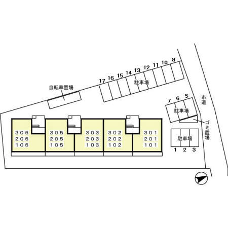 ボナール南流山の区画図