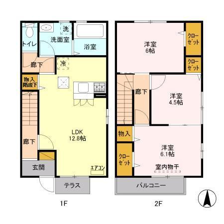 コリーヌ A棟の間取り