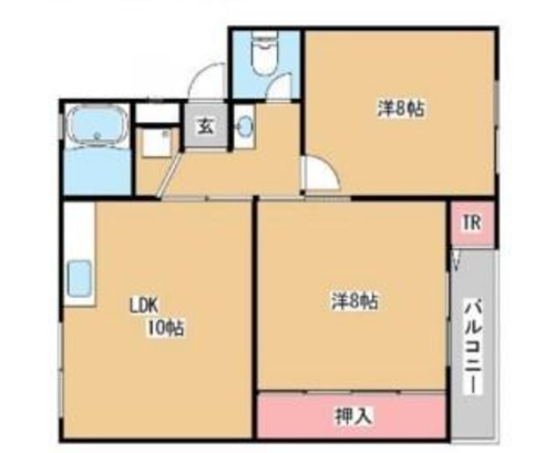 渦ヶ森コーポの間取り