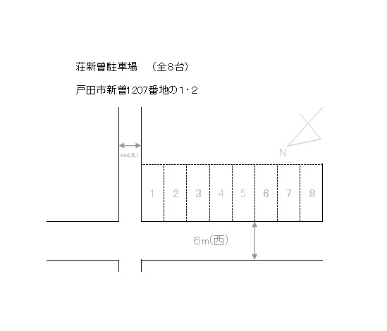 荘新曽駐車場の区画図