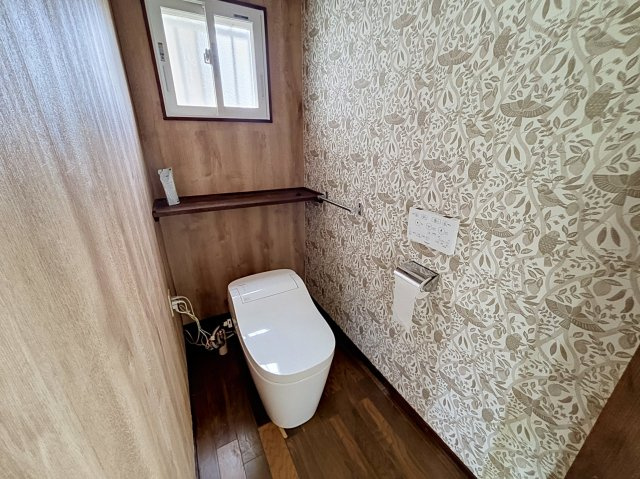 ワンコ平屋の準備はいいかい？のトイレ|トイレの柄、実際に見てみるとちょーーおしゃれです。