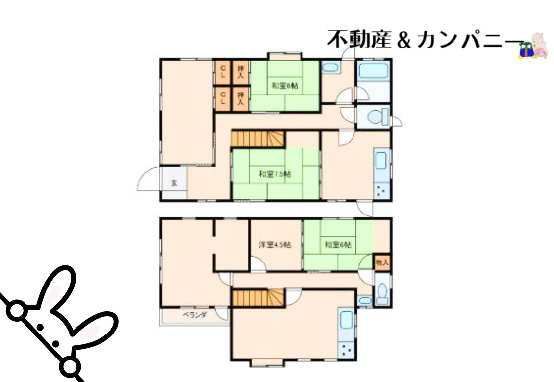 余戸東4丁目の中古のおうち　松山市余戸東4丁目中古戸建の間取り