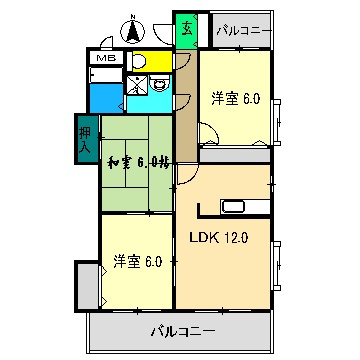 ルミエールⅢの間取り