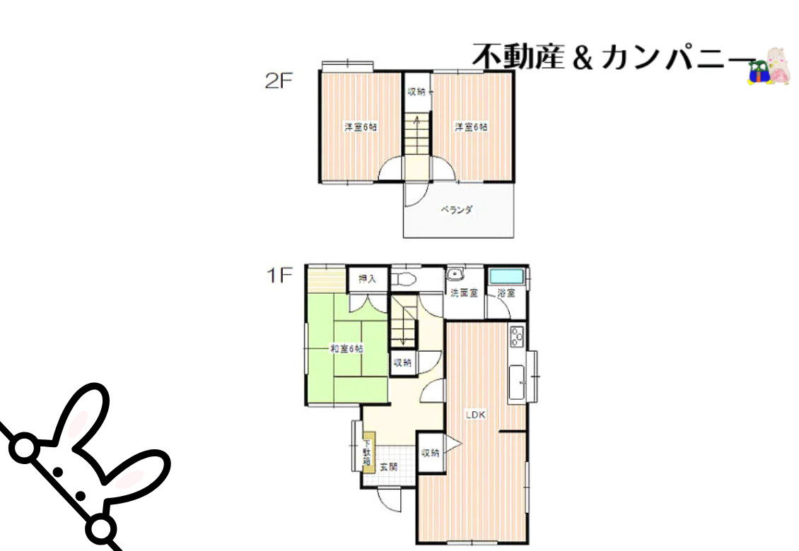 市坪南1丁目中古のおうち　松山市市坪南1丁目中古戸建の間取り