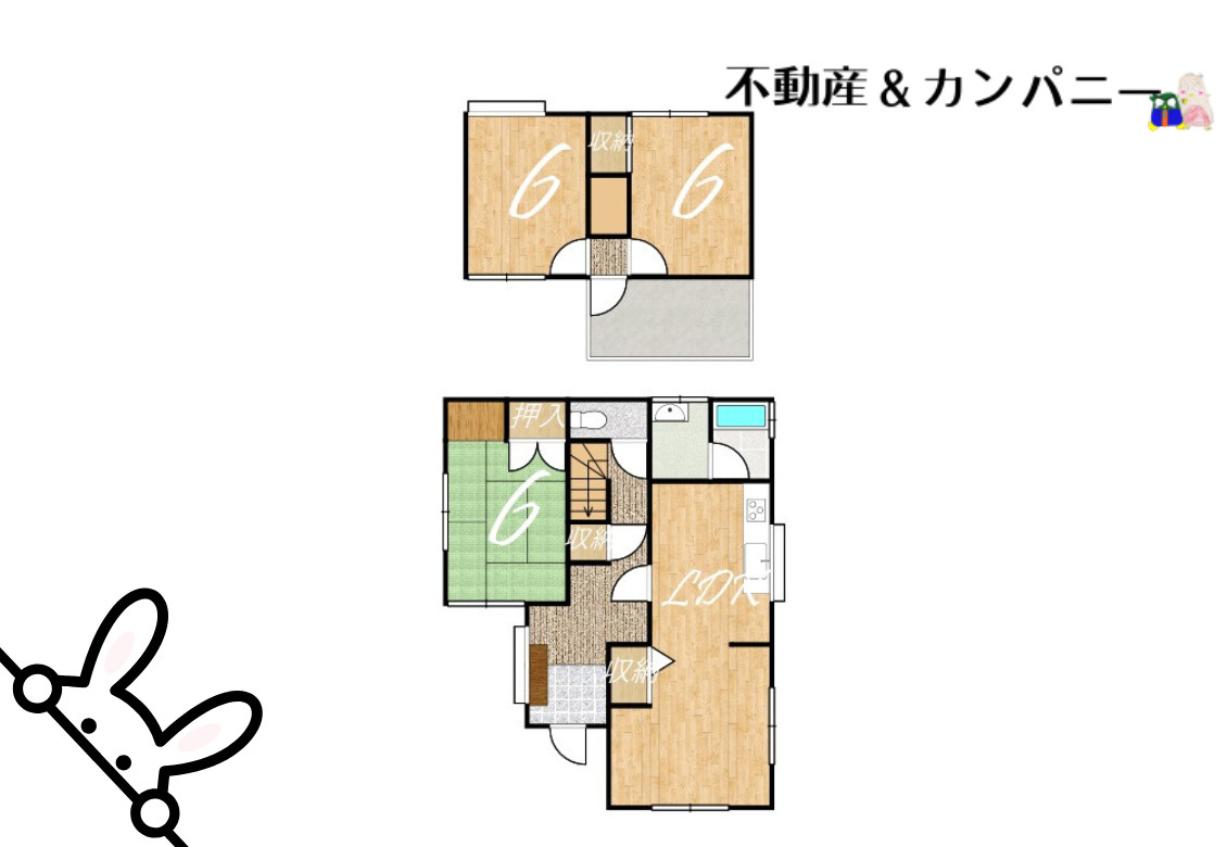 市坪南1丁目中古のおうち　松山市市坪南1丁目中古戸建の間取り