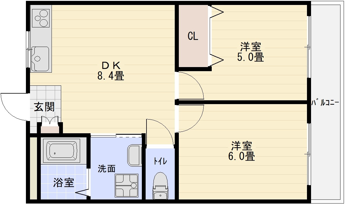 ALIVIO柏原の間取り