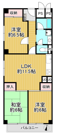【間取り】 | ☆芦屋精道スカイハイツ